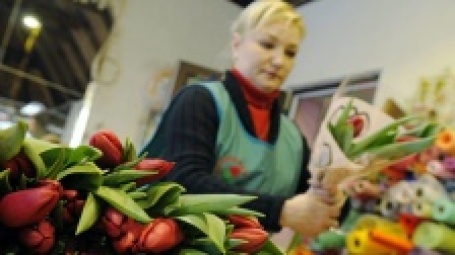 Торговля цветами накануне 8 марта. Фото: РИА НОВОСТИ