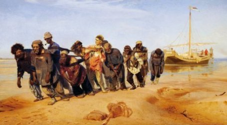 Илья Репин. Бурлаки на волге. Холст, масло. 1870-1873