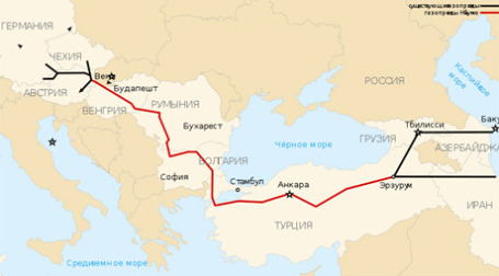Проект Nabucco. Иллюстрация: wikipedia.org