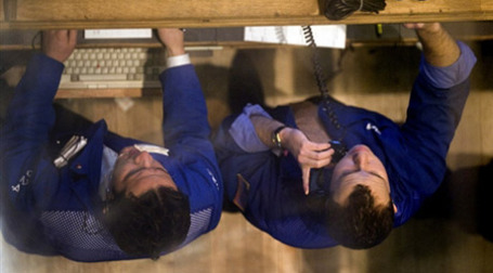 Трейдеры на Нью-Йоркской бирже. Фото: AFP