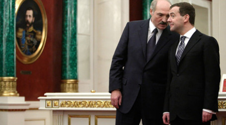 Дмитрий Медведев и Александр Лукашенко в Кремле. Фото: РИА Новости