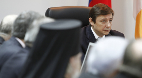 Полномочный представитель президента РФ в СКФО Александр Хлопонин был представлен сегодня в Ставрополе главам регионов Северо-Кавказского федерального округа. Фото: РИА Новости
