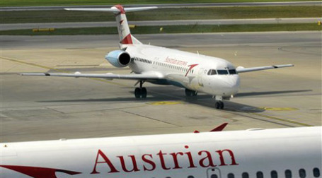 Россия может запретить авиакомпании Austrian Airlines полеты над своей территорией. Фото AP