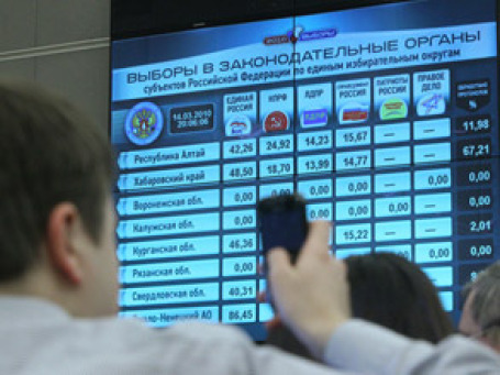 Работа Информационного центра ЦИК России в день выборов. Фото: РИА Новости