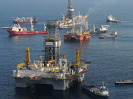 Платформа BP в Мексиканском заливе. Фото: BP