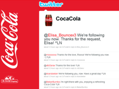 Скриншот сайта twitter.com/CocaCola