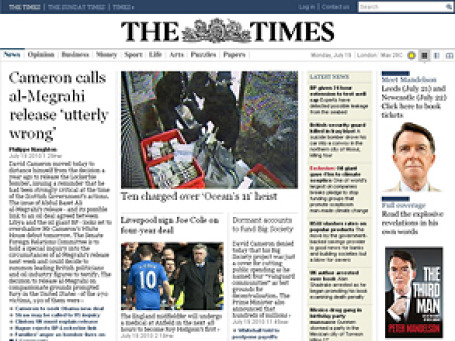 Скриншот сайта timesonline.co.uk