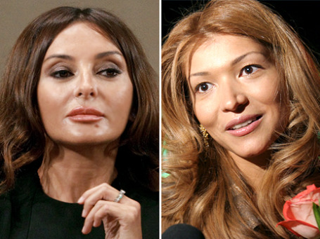 Первая леди Азербайджана Мехрибан Алиева и «первая дочь» Узбекистана Гульнара Каримова. Фото: РИА Новости, ИТАР-ТАСС