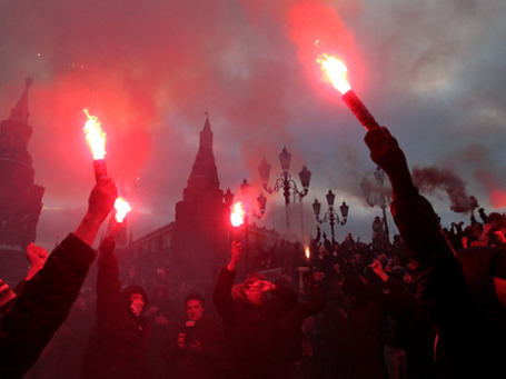 «Третья сила», которой власть пугала общество: массовые беспорядки на Манежной 11 декабря. Фото: РИА Новости