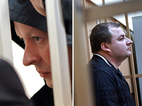 Роман Нищеменко и Олег Базылян в Басманном суде. Фото: РИА Новости