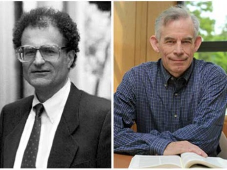 Томас Дж. Сарджент и Кристофер Симс (слева направо). Фото: GNU/nobelprize.org, Denise Applewhite, Princeton University/nobelprize.org