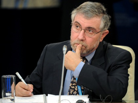 Нобелевский лауреат, профессор Принстонского университета Пол Кругман: «В конце концов, ЕЦБ придется заглянуть в бездну и сказать: забудьте все правила, мы должны покупать облигации, штурм Италии должен быть остановлен».  Фото: РИА Новости