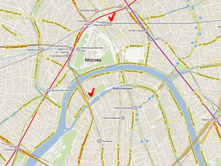 Фото экрана сайта maps.google.ru