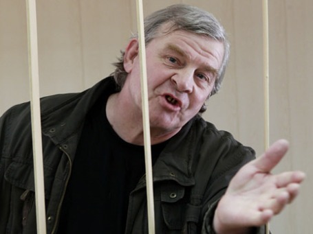 Николай Савельев - старший, обвиняемый в похищении сына главы компании «Лаборатория Касперского» Евгения Касперского Ивана, в зале заседаний Пресненского суда Москвы. Фото: РИА Новости