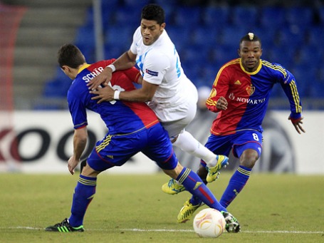 Матч  Лиги Европы между футбольными клубами Базель - Зенит. Фото: Reuters