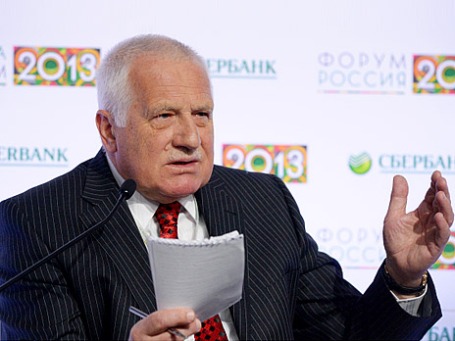 Бывший президент Чехии Вацлав Клаус на ежегодном «Форуме Россия 2013» в Центре международной торговли Москвы. Фото: РИА Новости