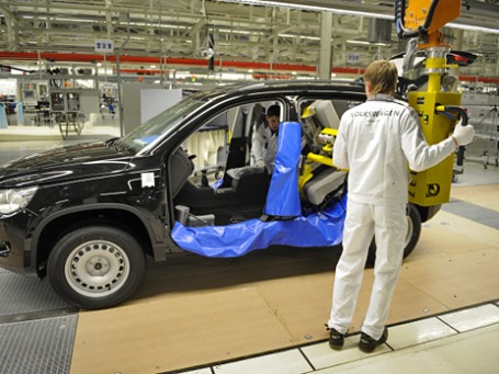 Работа завода Volkswagen в Калуге. Фото: РИА Новости
