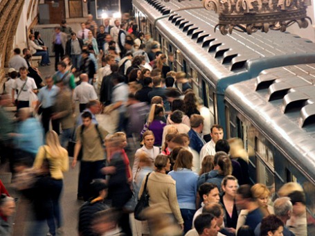 Пассажиры московского метрополитена. Фото: РИА Новости