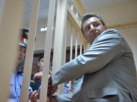 Председатель правления КБ «Росбанк» Владимир Голубков, обвиняемый в совершении коммерческого подкупа в особо крупном размере. Фото: РИА Новости