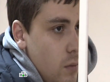 Александр Адашкин во время заседания в Пресненском суде. Фото экрана сайта ntv.ru