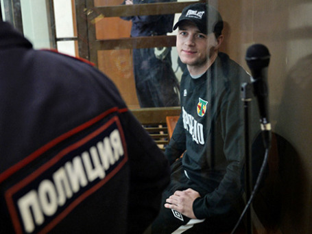 Экс-игрок ФК «Торпедо» Михаил Рекуданов, обвиняемый в убийстве. Фото: РИА Новости