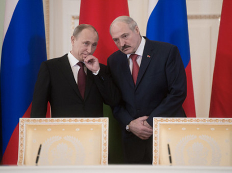 Президент РФ Владимир Путин и президент Республики Беларусь Александр Лукашенко. Фото: РИА Новости