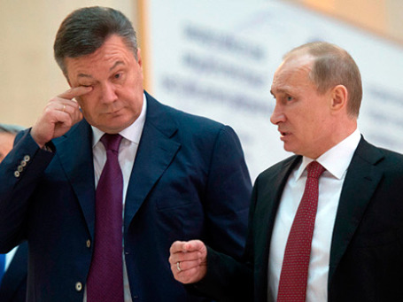 Президент Украины Виктор Янукович и президент России Владимир Путин. 5 декабря 2012 г. Фото: РИА Новости