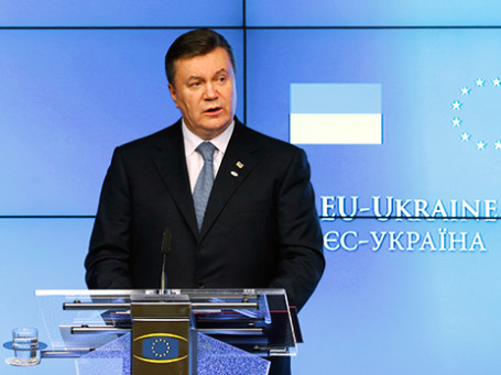 Виктор Янукович на саммите ЕС-Украина в Брюсселе 25 февраля 2013 года. Фото: Reuters