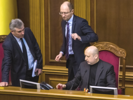 Исполняющий обязанности президента Украины, спикер Верховной Рады Александр Турчинов, лидер фракции 