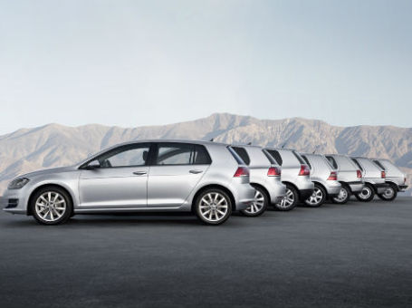 7 поколений Volkswagen Golf. Фото: Volkswagen