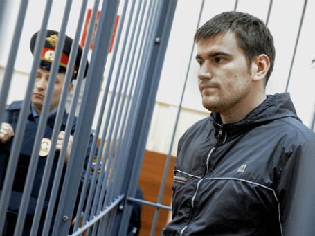 Обвиняемый по делу о массовых беспорядках на Болотной площади 6 мая 2012 года Алексей Гаскаров