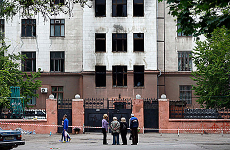 Дом профсоюзов в Одессе после пожара.