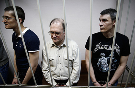Фигуранты «Болотного дела» Ярослав Белоусов, Сергей Кривов и Артем Савелов.