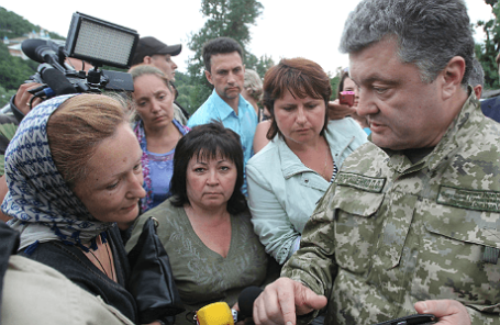 Петр Порошенко в Донбассе