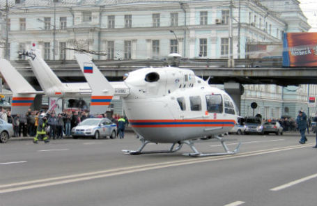 Медицинский вертолет в Москве