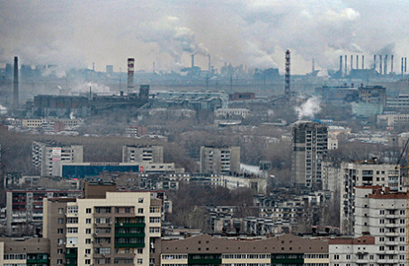 Вид на город Челябинск.