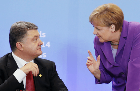 Президент Украины Петр Порошенко и канцлер Германии Ангела Меркель