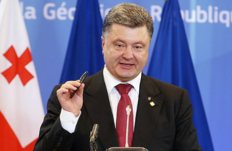 Президент Украины Петр Порошенко после подписания соглашения об ассоциации между Украиной и Европейским союзом и о создании свободной торговли, Брюссель, 27 июня 2014.