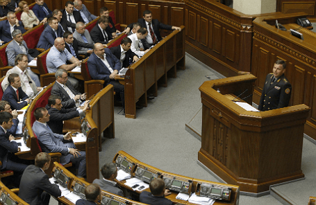 Выступление в Раде Валерия Гелетея, предложенного Порошенко на пост главы Минобороны