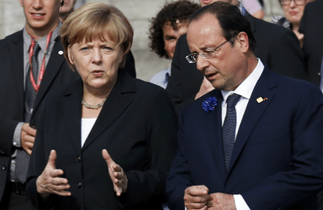 Канцлер Германии Ангела Меркель и президент Франции Франсуа Олланд