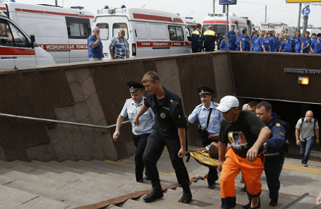 Эвакуация пострадавших пассажиров