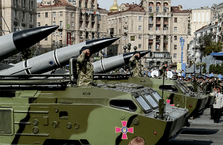 Военный парад в Киеве в День независимости Украины.