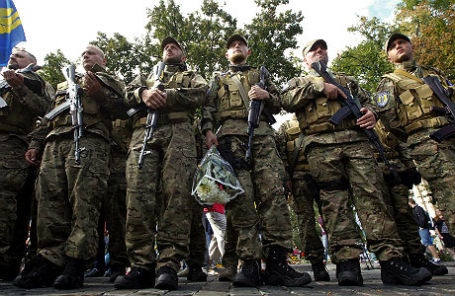 Волонтеры украинского батальона «Сич».