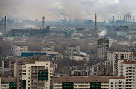 Вид на город Челябинск.