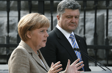 Канцлер Германии Ангела Меркель и президент Украины Петр Порошенко.