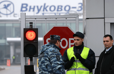 Контрольно-пропускной пункт терминала аэропорта «Внуково-3», где разбился самолет Dassault Falcon 50.