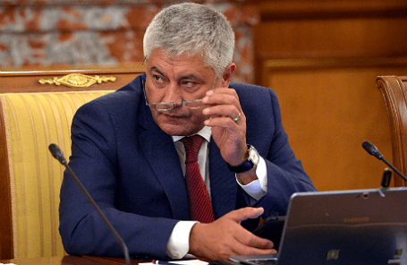 Глава МВД РФ Владимир Колокольцев на совещании с членами правительства РФ в Доме правительства.