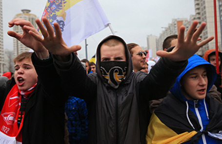 Акция националистов в Москве.