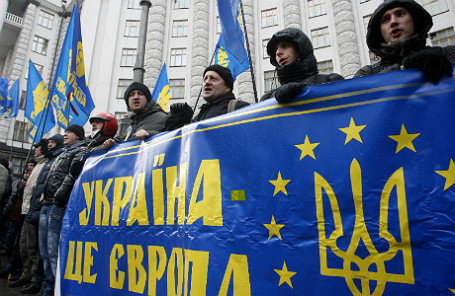 Во время демонстраций в Киеве.