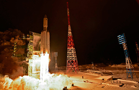 Старт ракеты-носителя «Ангара-А5» на космодроме Плесецк.